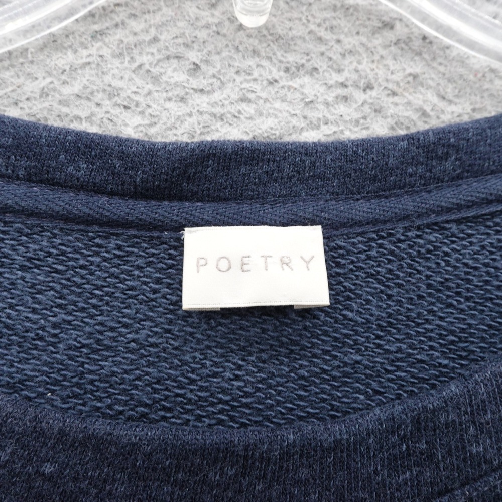 Poetry Half Sleeve Sweater Dress Size 4 Blue Women Sheath Cotton Blend‎ - Picture 5 of 13